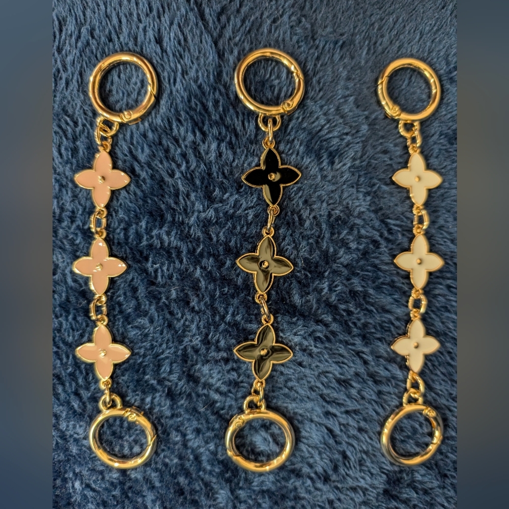 Bag Strap/Chain Extenders, gold tone with double sided, 6" long, Pick 1.